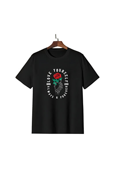 Trendiz Tricou unisex Love Yourself Forever negru