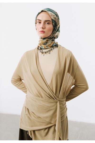 Freshscarfs Abstract Flow Desen Vual Eşarp Mavi