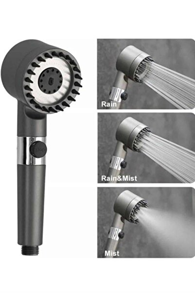 ALFA AKSESUAR 03 Massage Effect Turbo Multifunctional Filtered Shower Head Ne...