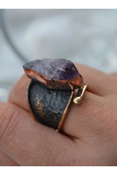 Stoneage Special Design Ring with Amethyst Stone -