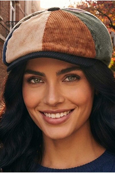 Uniquetrenders Women's Colorful Corduroy Cap with Elastic Back