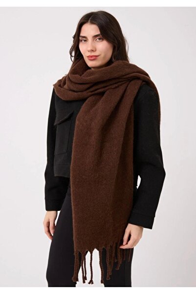 Wearflawless Soft İthal Yumuşak Dokulu Kadın Kahverengi Atkı, Şal, Omuz Şalı, Sevgililer Günü Hediyesi