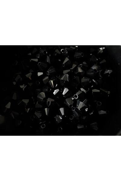 feltland Cristal Biconic 4x4mm, pentru bijuterii, 20buc/set, culoare - Jet