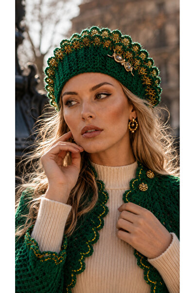 drt tasarım Kadın Boho Salaş Model Fransız Ressam Bere DRT-BEAN-249