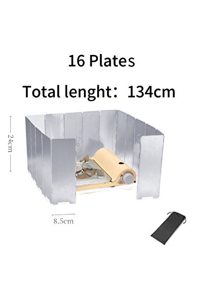 Choice 16 Plates 8/10/12/14/16Plates Stove Windscreen Aluminum Alloy Stove Wi...