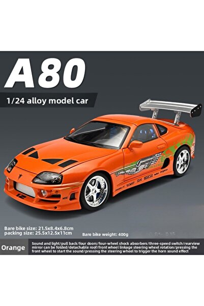 Choice orange 1:24 Fast & Furious Supra Alloy Diecast Sports Car Model, Pull ...