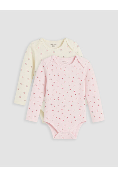 LC Waikiki Printed baby girl snap-on bodysuit 2-pack