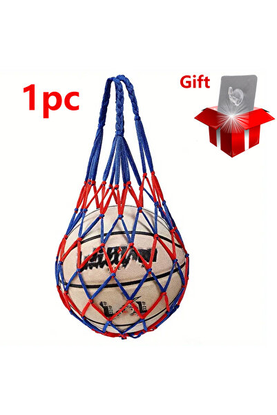 Choice Red and blue Basketball Net Bag Thick Woven Net Basketball Storage Dur...