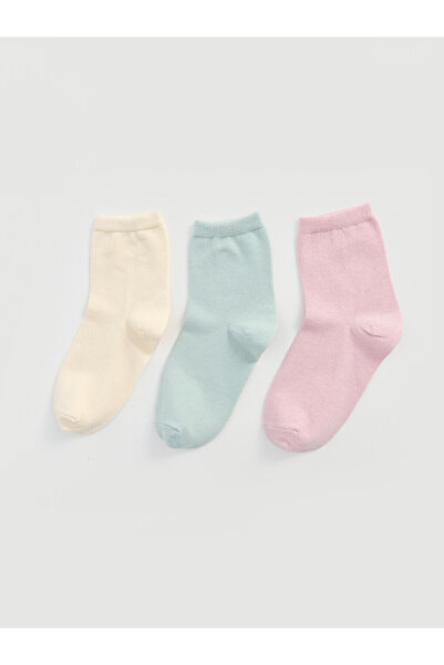 LC Waikiki Alita City Mixed Plain 3-Pack Women's Socks with a Difference in C...