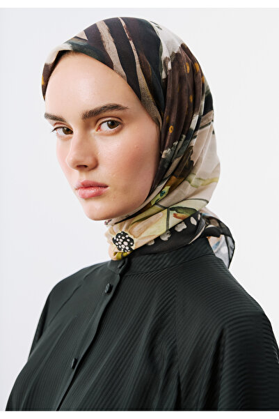 Freshscarfs Floral Story Desen Vual Eşarp Erik Çürüğü