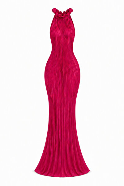 ROXELLİA Fuchsia Flame Elbise