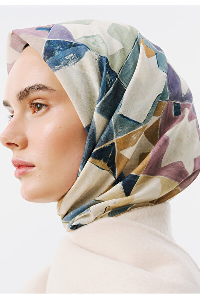 Freshscarfs Color Flow Desen Vual Eşarp Mavi