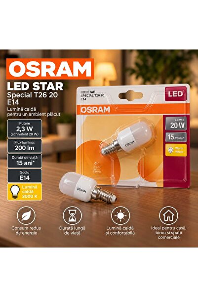 Osram Bec LED LED STAR Special T26 20 – E14, 2,3W, 200 lm, θερμό φως