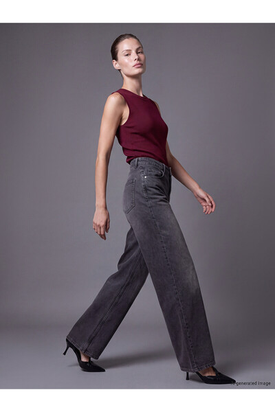 LC Waikiki Alita City with a Difference in Color, Lcw Studio Gray Denim Strai...