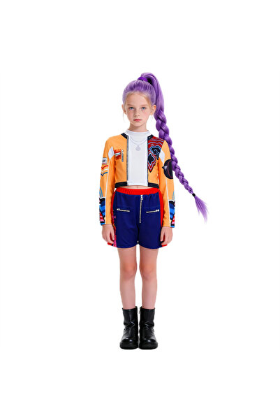 Choice 4T(Size 110) Yellow Girl clothing Sets Children Cartoon Cosplay Suits ...