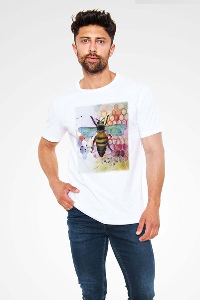Darkhane تي شيرت أبيض للجنسين من Beekeeper