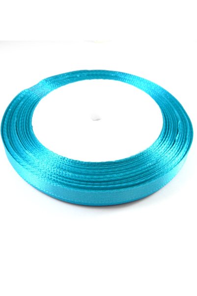 NO BRAND Κορδέλα σατέν 6mm/καρούλι 22.50μέτρα - Τυρκουάζ