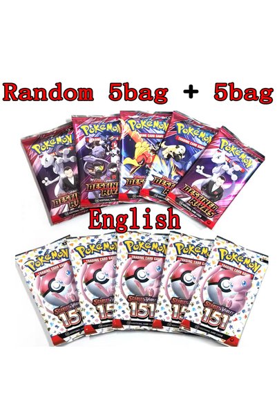 Choice Random 5bag 5bag-01 Hot 360Pcs English Pokémon TCG: Sword Shield Evolv...