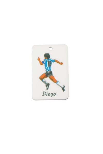 NO BRAND Ορθογώνιο "Diego" τυπωμένο πολύχρωμο plexiglass κρεμαστό 28x40mm