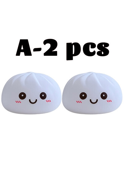 BANDAI A-2pcs 2027 New Dumpling Night Lights Glowing Dumplings Desktop Orname...