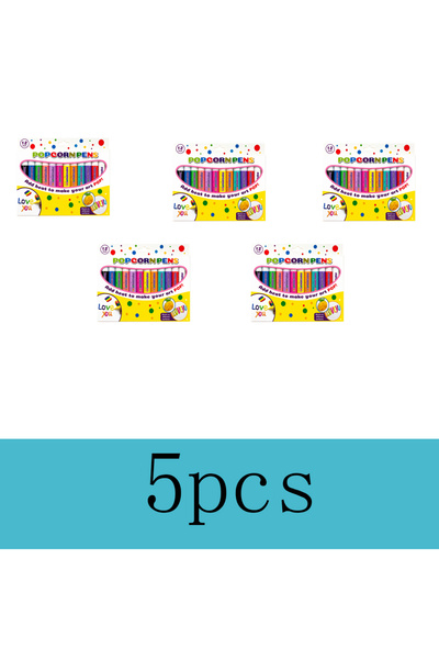 Choice 5boxed Puffy Popcorn Pen Set, Smooth Easy‑to‑Color 3D Art Marker Kit f...