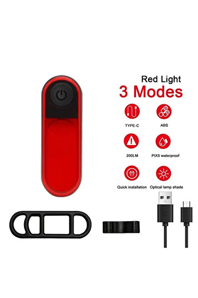 BUCKLOS M2-Red-COB Bicycle COB Light Set USB Charging High Visibility Taillig...
