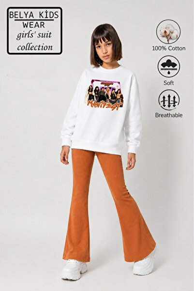 Belya Kids Wear Κοριτσίστικο Σετ Ολόσωμο Τοπ και Κάτω Μέρος Oversize με Καλσό...