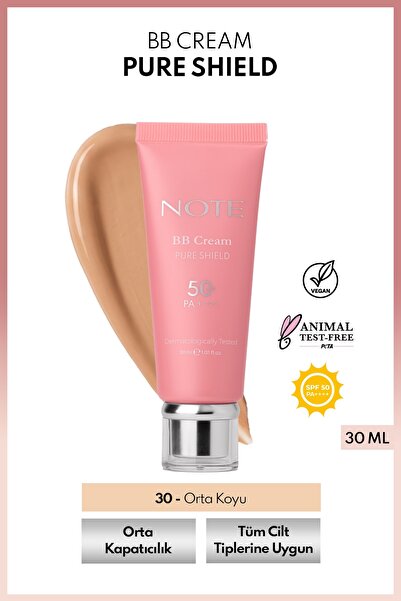 NOTE BB Cream Pure Shield SPF 50+ PA++++ Hyalüronik Asit ve Seramid İçerikli ...