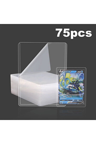 Choice White 75pcs 25-100pcs 3" x 4" Hard Card Sleeve Clear Anti Scratch Prot...