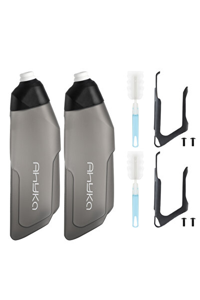 Choice 2 set with bracket AhyKa Aerodynamic Bike Water Bottle 600ml Lightweig...