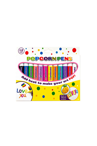 Choice 1boxed Puffy Popcorn Pen Set, Smooth Easy‑to‑Color 3D Art Marker Kit f...