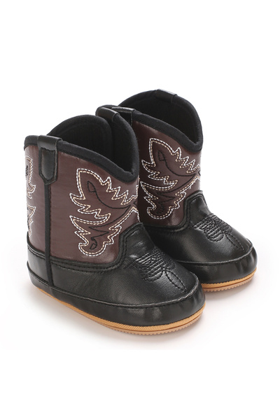 Choice 7-12 Months E-170 BLACK Western Denim Baby Winter Boots, Fashion Warm ...