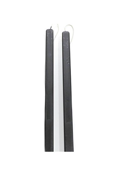NO BRAND Λαμπάδα κερί τετράγωνη πλακέ 37x2.1x2.1cm - Μαύρο
