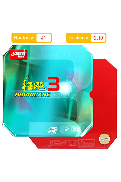 Choice Red-41-2.1mm DHS Neo Hurricane 3 Table Tennis Rubber Original Sticky P...