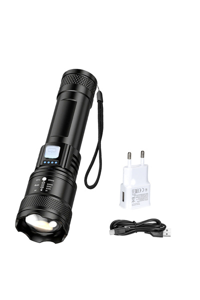 Choice ZOOM 1PC-EU Plug Tactical LED Flashlight 2000LM USB Rechargeable Water...