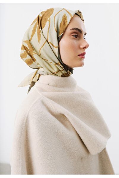 Freshscarfs Lillian Desen Vual Eşarp Tereyağı