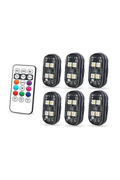 Choice RGB 6PCS 2/4pcs Wireless LED Strobe Lights Car Decor Atmosphere Light,...