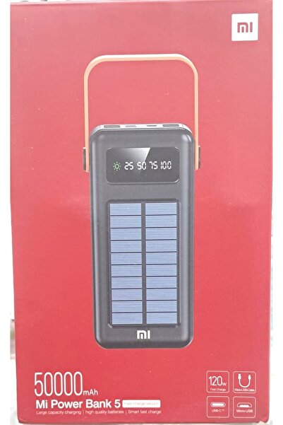 Generic بنك طاقة بسعة 50,000 مللي أمبير، 5 في 1، 120 واط، USB-C، مايكرو USB
