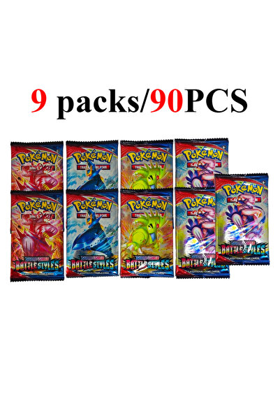 BANDAI BATTLES 9 packs 90/360PCS Pokémon Card Packs 151， ASCENDED HEROES 。Evo...