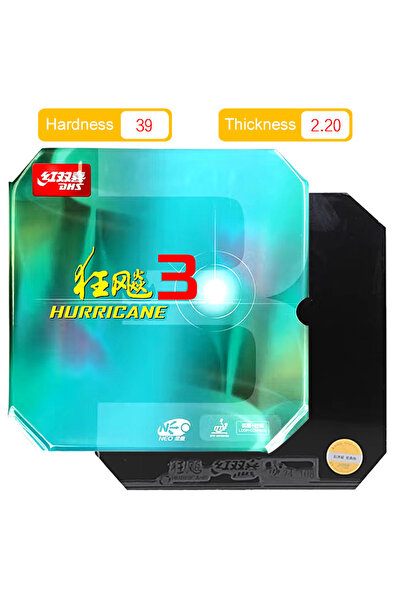 Choice Black-39-2.2mm DHS Neo Hurricane 3 Table Tennis Rubber Original Sticky...