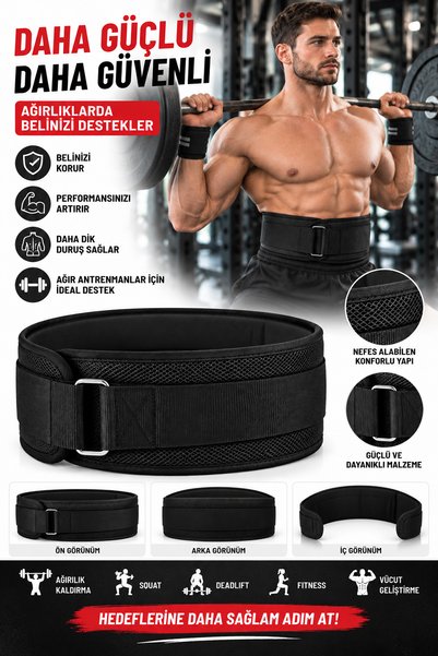 KAŞIKBEY Heft Weight Belt Fitness Waist Support Belt Weightlifting Work Out Belt Adjustable Professional Fitness Weight Lifting Belt