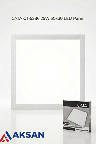 Cata CT-5286 25W Clip-In Led Panel 30x30 Günışığı 3200K 2600 Lümen Metal Asma...