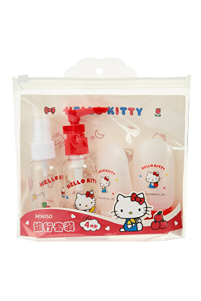 Miniso 4pcs Hello Kitty 4PCS Travel Bottles Set Portable Refillable Toiletry ...