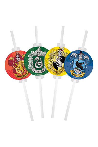 Harry Potter Hogwarts Houses set of 4 FSC paper straws