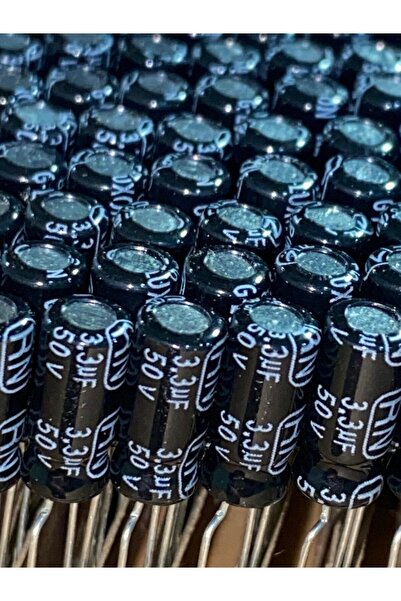 Genel Markalar 50 ADET G-Luxon 3.3uF 50V Elektrolitik Kondansatör | Şerit Ban...