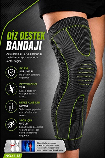 İMVULA Medikal Ortapedik Patella Jel Pad Destekli Yan Stabilizatörlü Spor Kor...