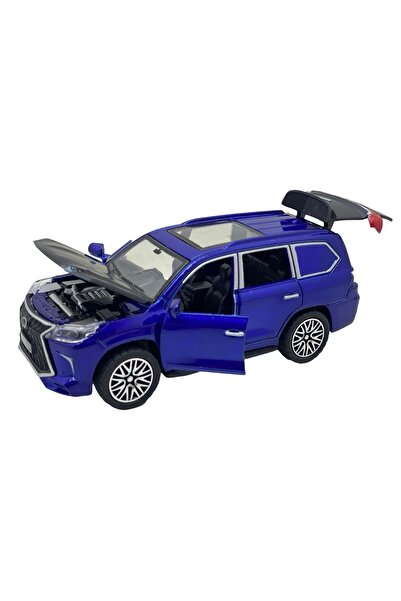 Lexus Model turnat sub presiune, albastru, la scară 1:43, cu lumini și sunete