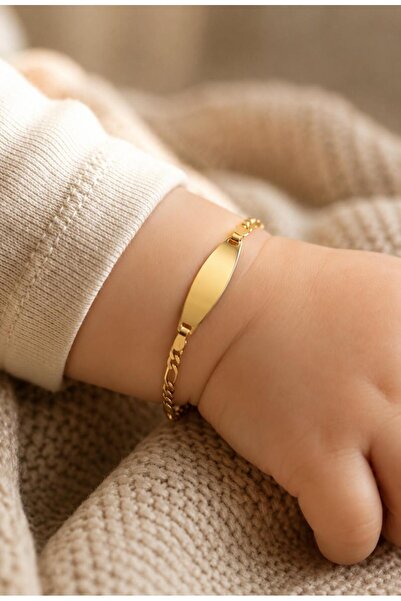 Nilvera Kuyumculuk 14 Ayar Altın Bebek Künyesi