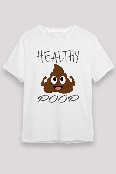 Darkhane Heathy Printed Unisex White T-Shirt