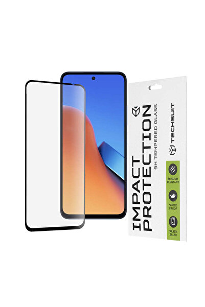 Techsuit Folie de protecție pentru Xiaomi Redmi 12 4G, 111D Full Cover, Sticl...